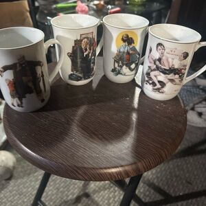 Own a Piece of Americana: Vintage Norman Rockwell Collector Mugs (Set of 4)"